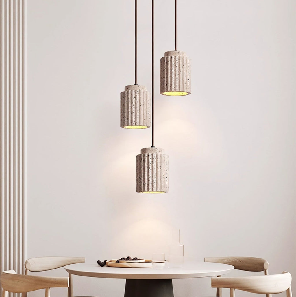 Veyrenmere Travertine Pendant Light-Moonnatur