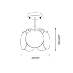 Denelora Glass Ceiling Light-Moonnatur