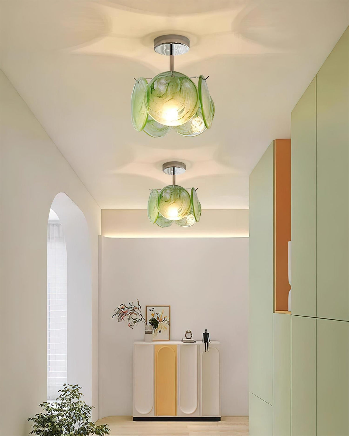 Denelora Glass Ceiling Light-Moonnatur