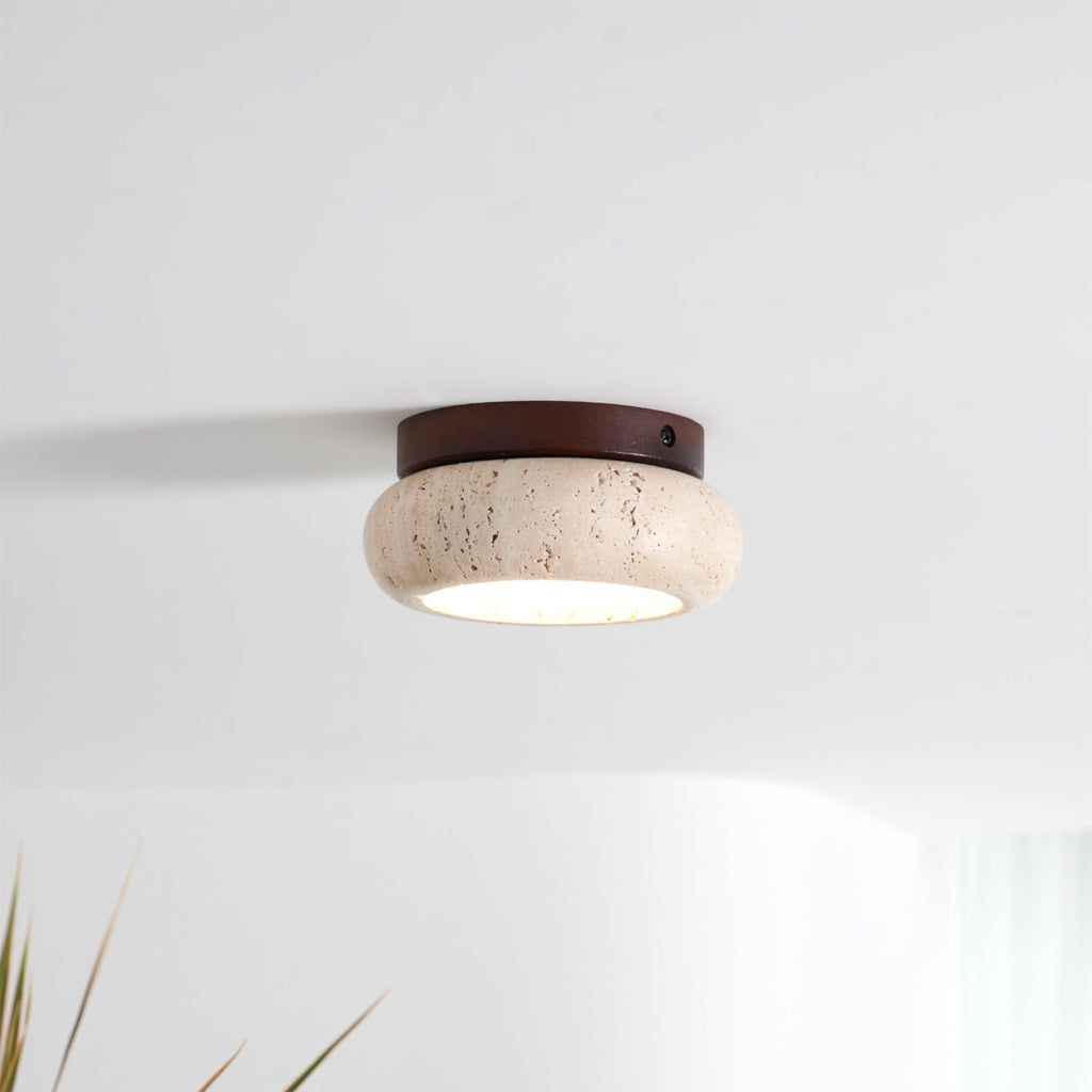 Finverwren Travertine Ceiling Light-Moonnatur