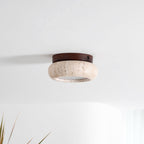 Finverwren Travertine Ceiling Light-Moonnatur