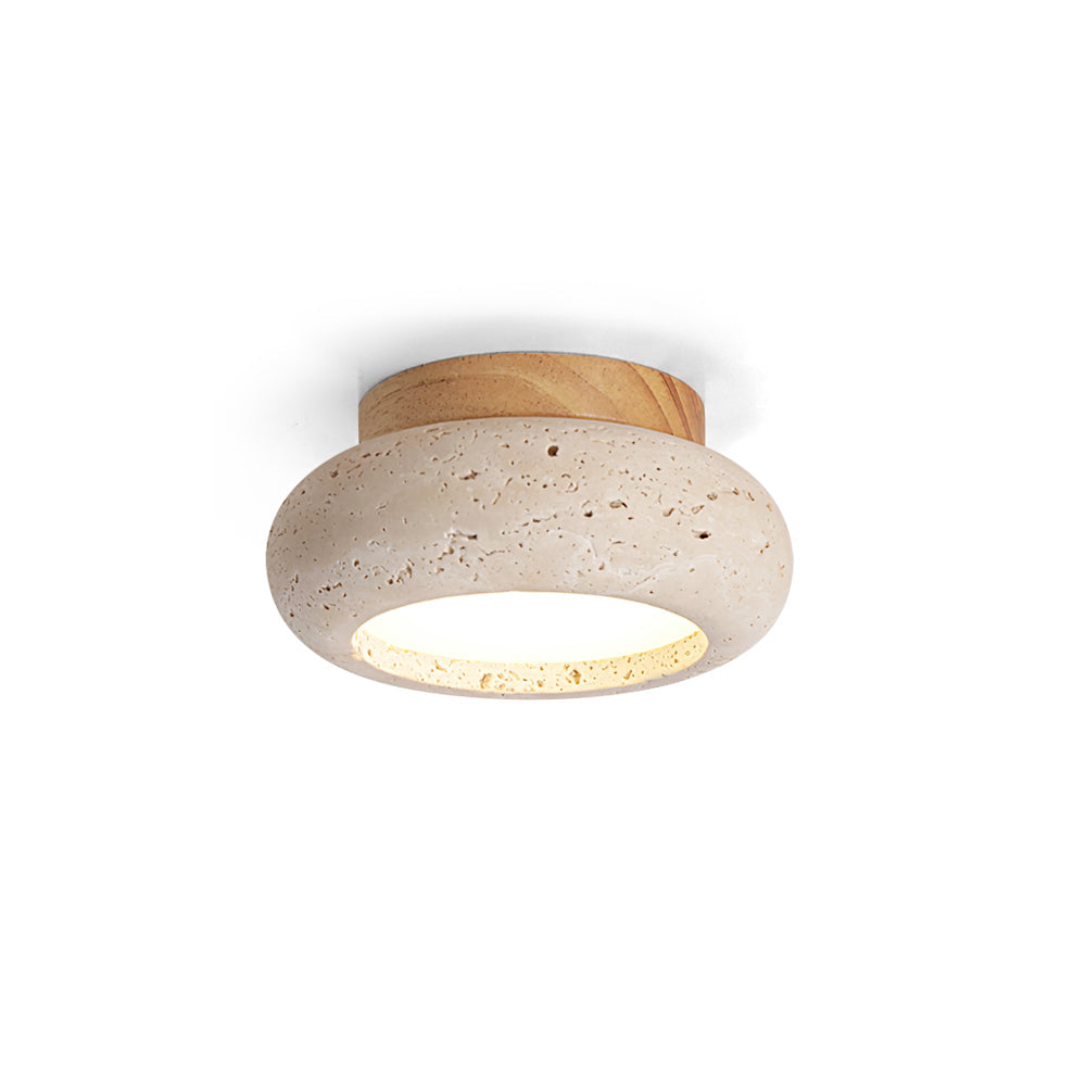 Finverwren Travertine Ceiling Light-Moonnatur