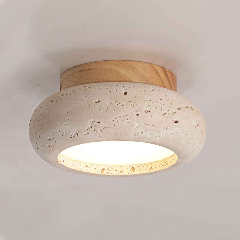 Finverwren Travertine Ceiling Light-Moonnatur