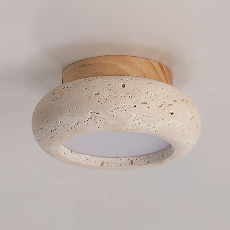 Finverwren Travertine Ceiling Light-Moonnatur