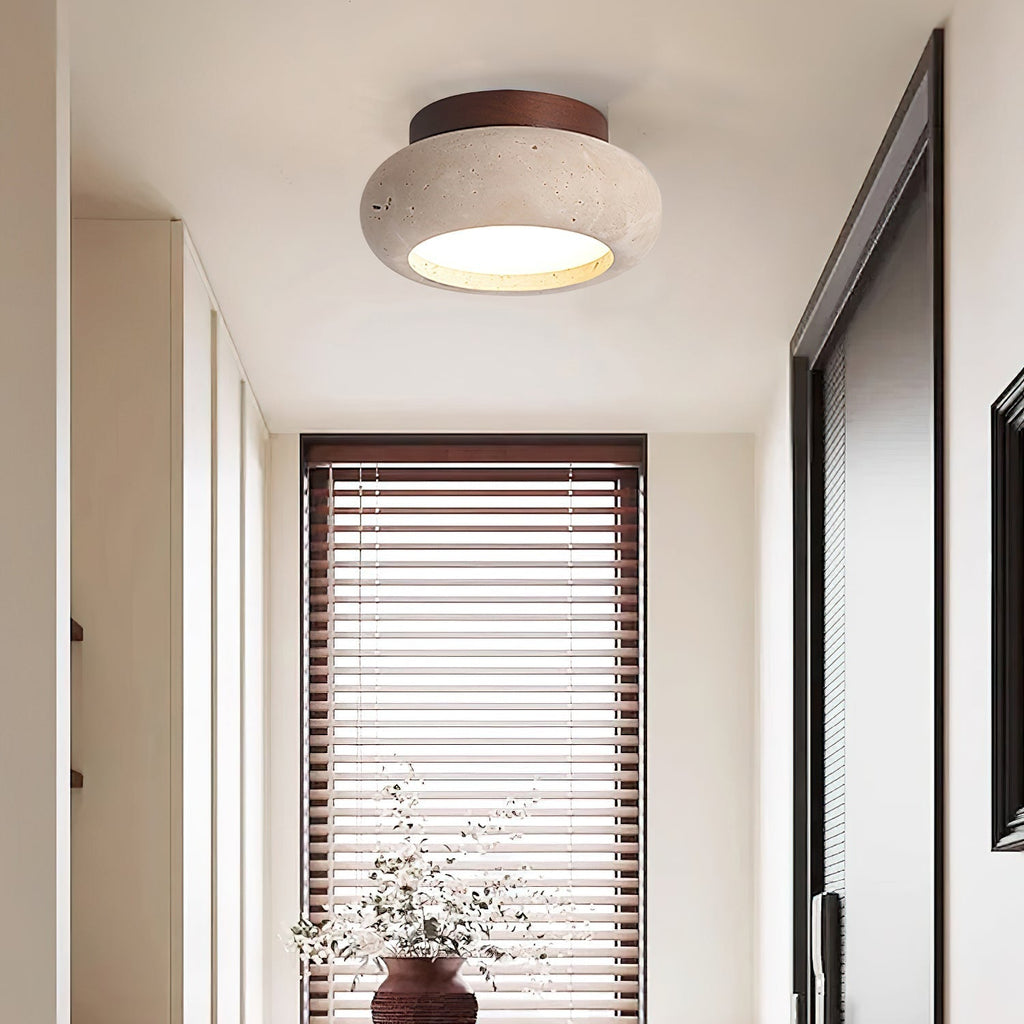Finverwren Travertine Ceiling Light-Moonnatur
