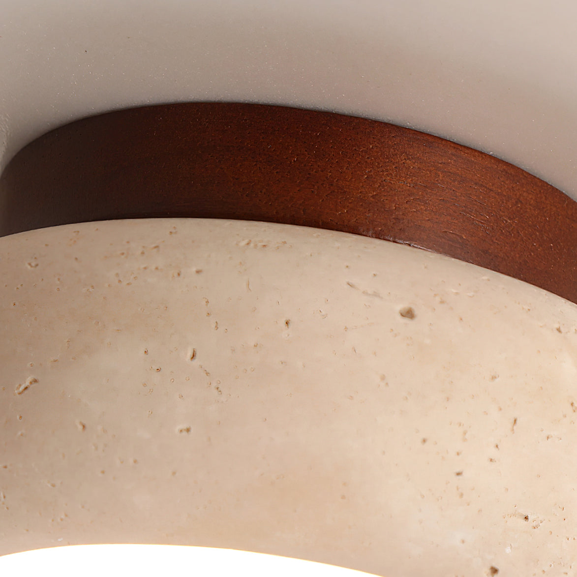 Finverwren Travertine Ceiling Light-Moonnatur
