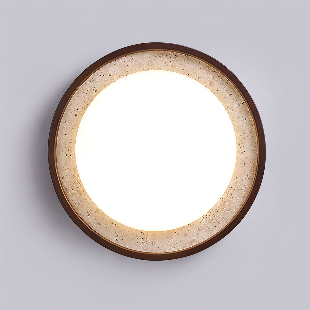 Invermoss Travertine Ceiling Light-Moonnatur