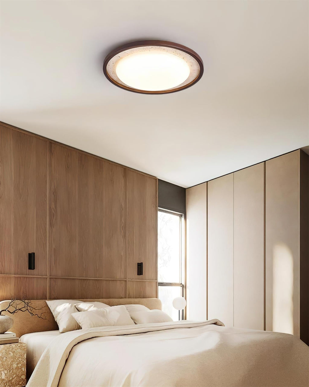 Invermoss Travertine Ceiling Light-Moonnatur