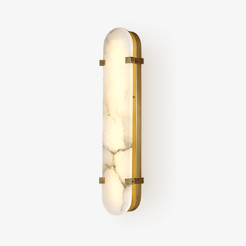 Whitenford Alabaster Wall Light-Moonnatur