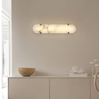 Whitenford Alabaster Wall Light-Moonnatur