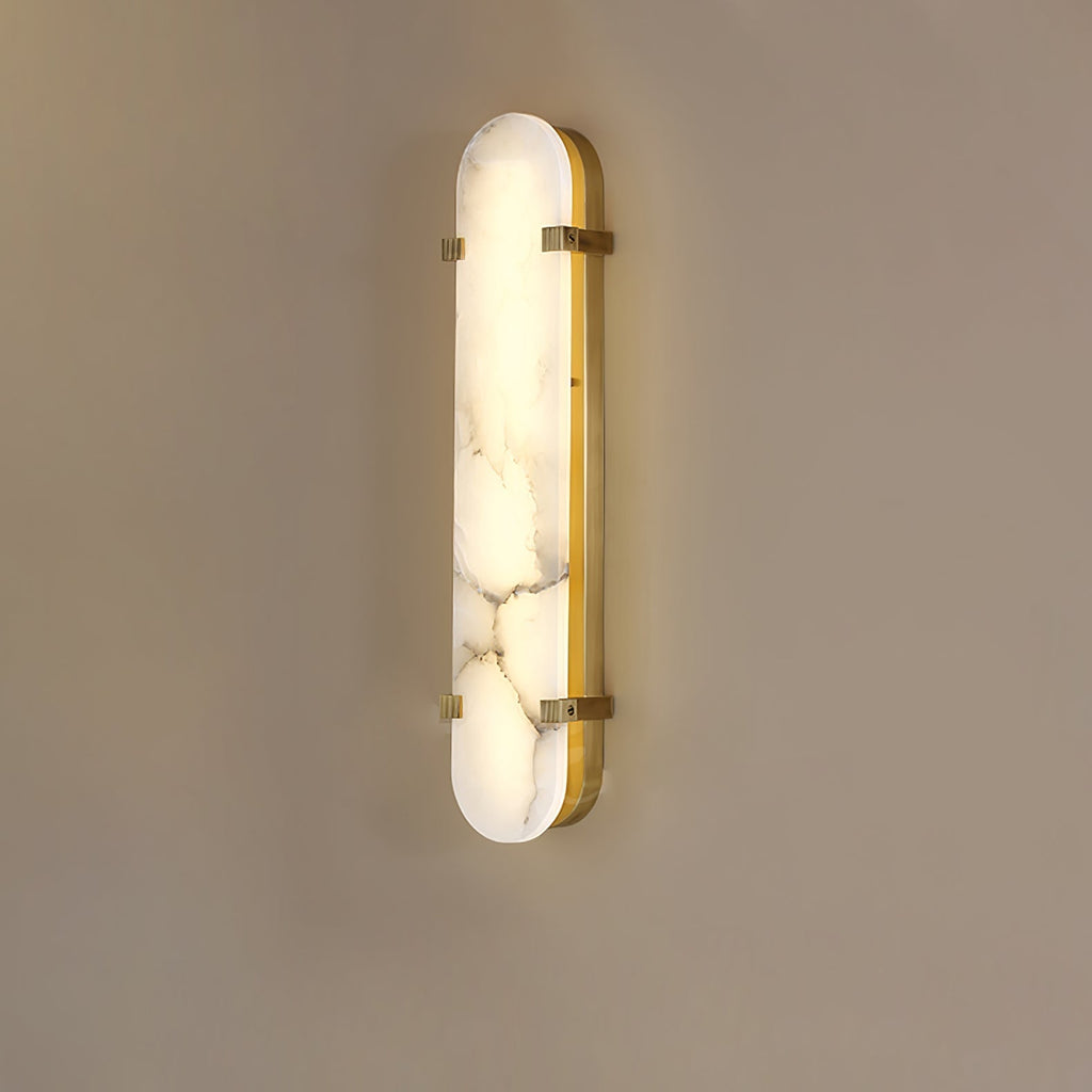 Whitenford Alabaster Wall Light-Moonnatur