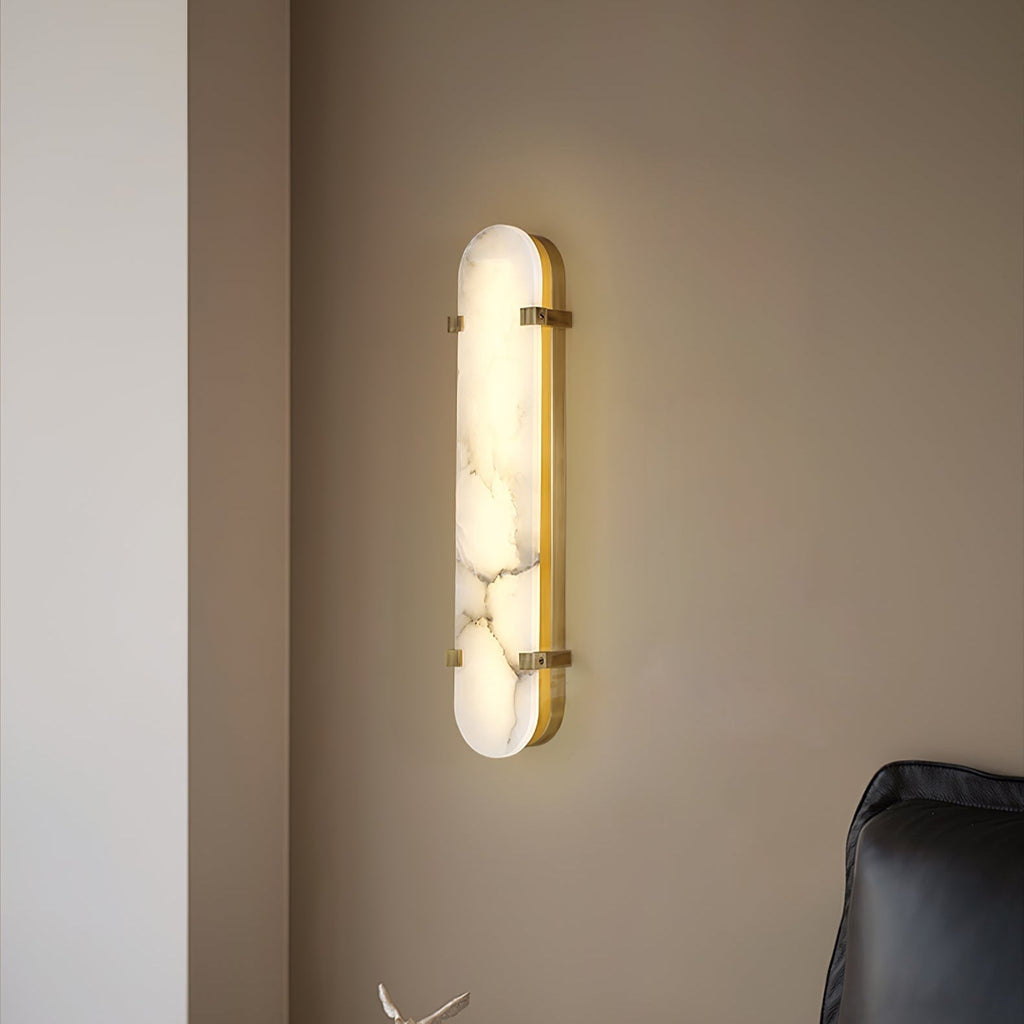 Whitenford Alabaster Wall Light-Moonnatur