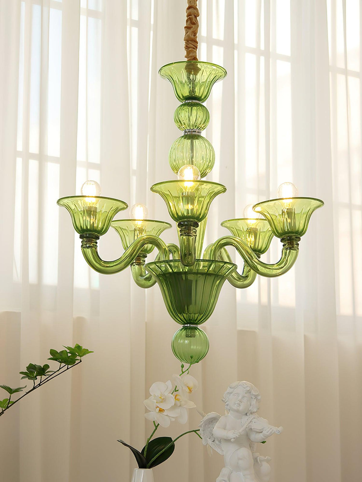 Calderis Glass Chandelier-Moonnatur