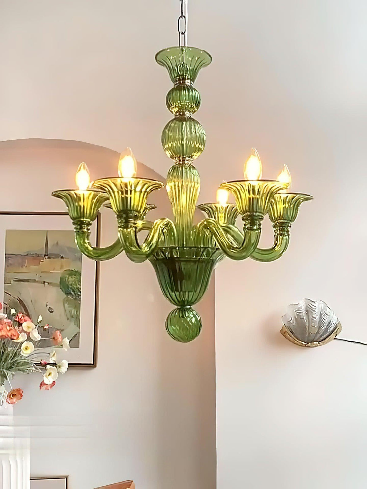 Calderis Glass Chandelier-Moonnatur
