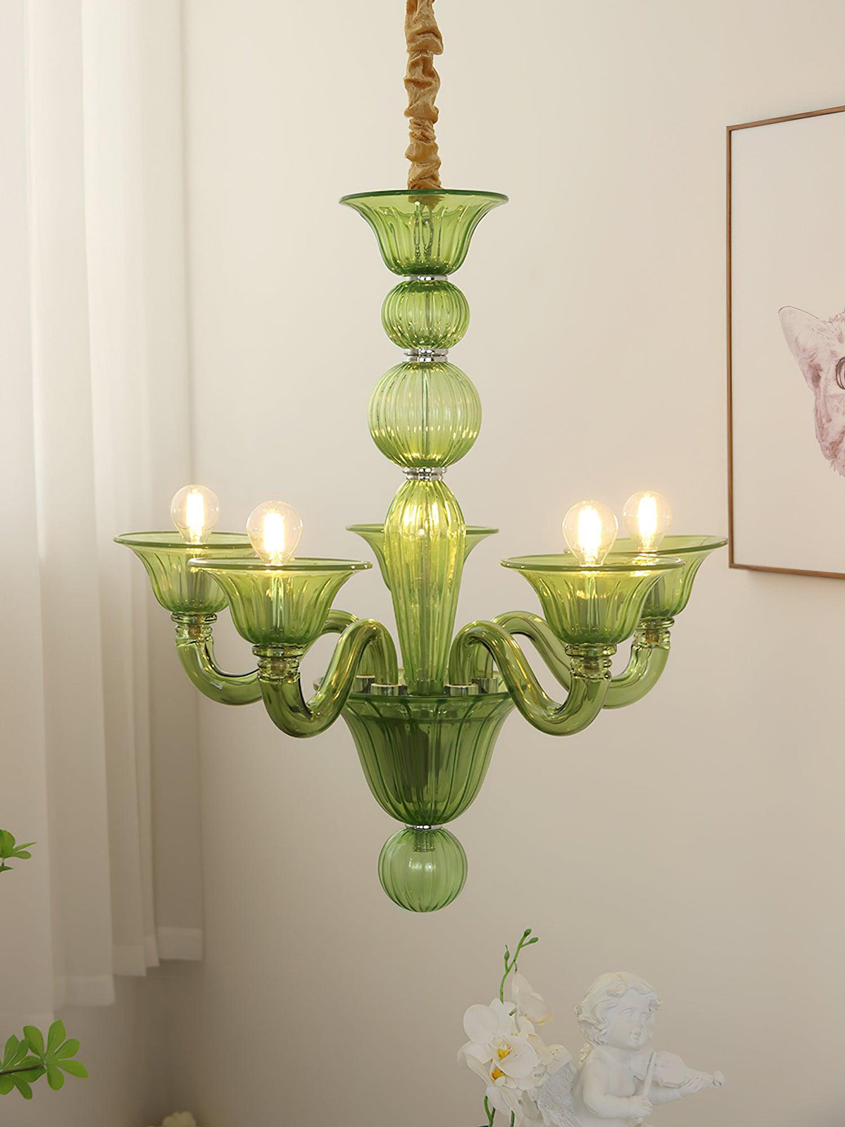Calderis Glass Chandelier-Moonnatur
