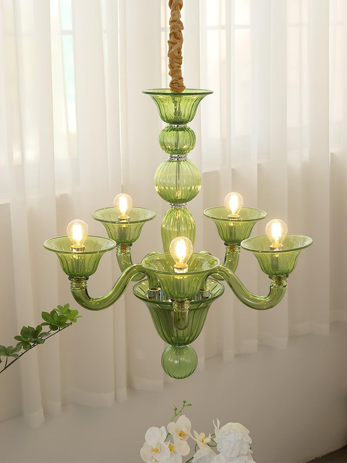 Calderis Glass Chandelier-Moonnatur