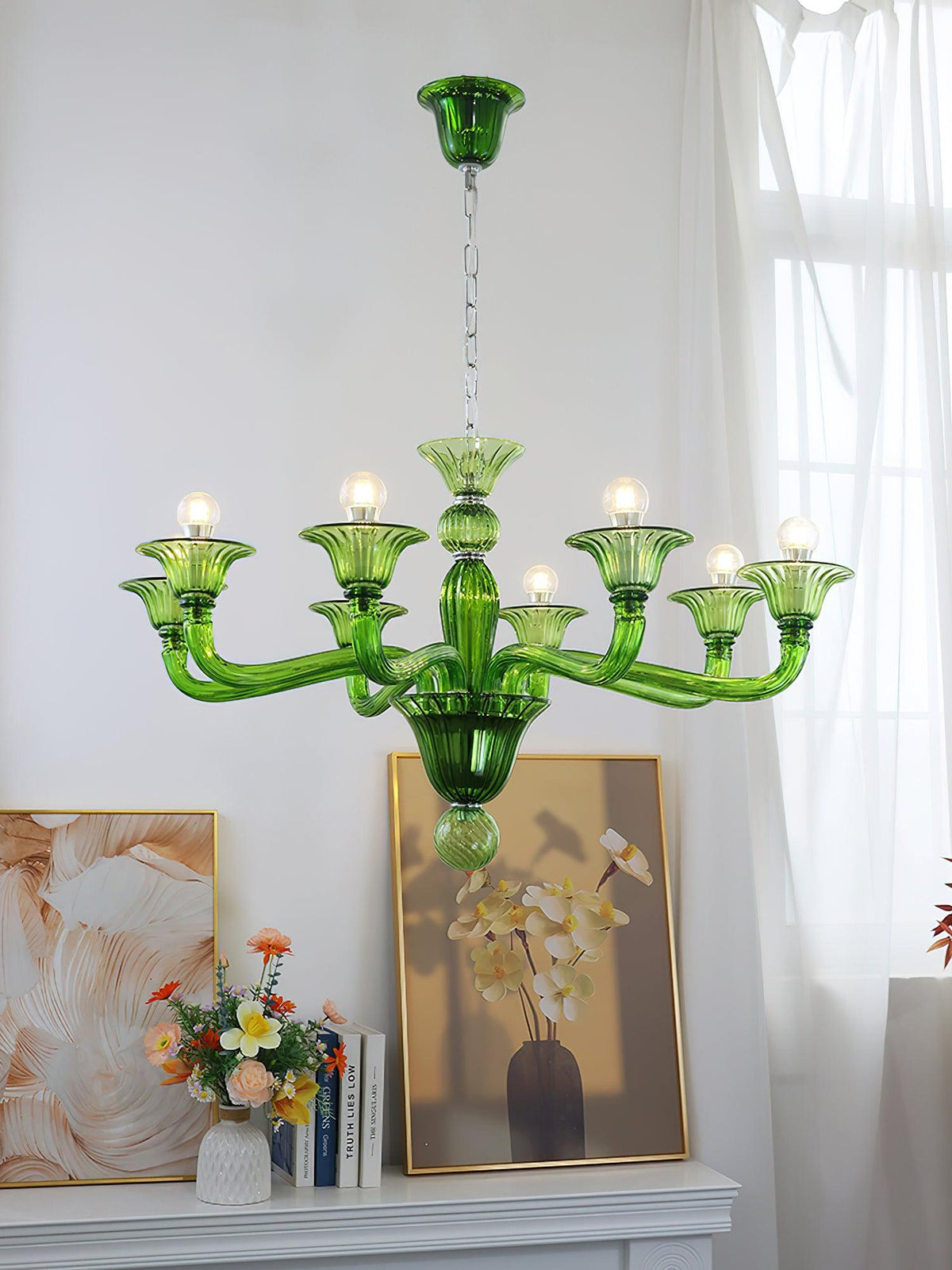 Calderis Glass Chandelier-Moonnatur