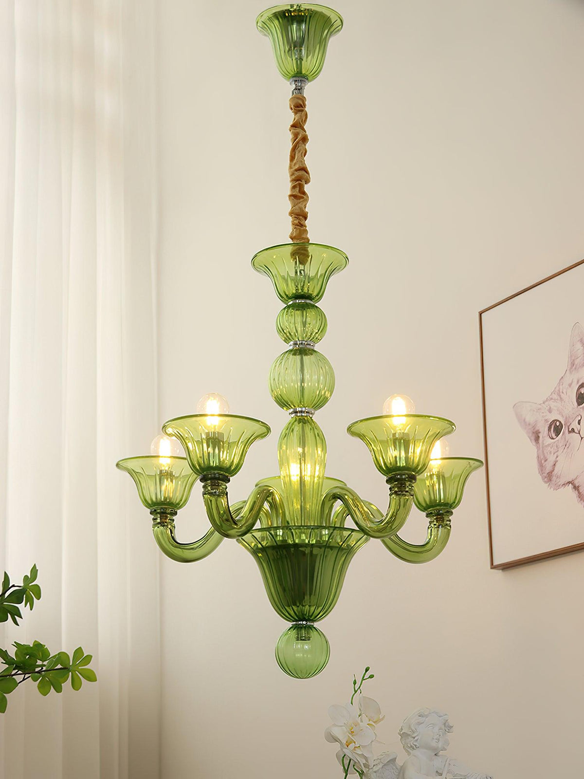 Calderis Glass Chandelier-Moonnatur