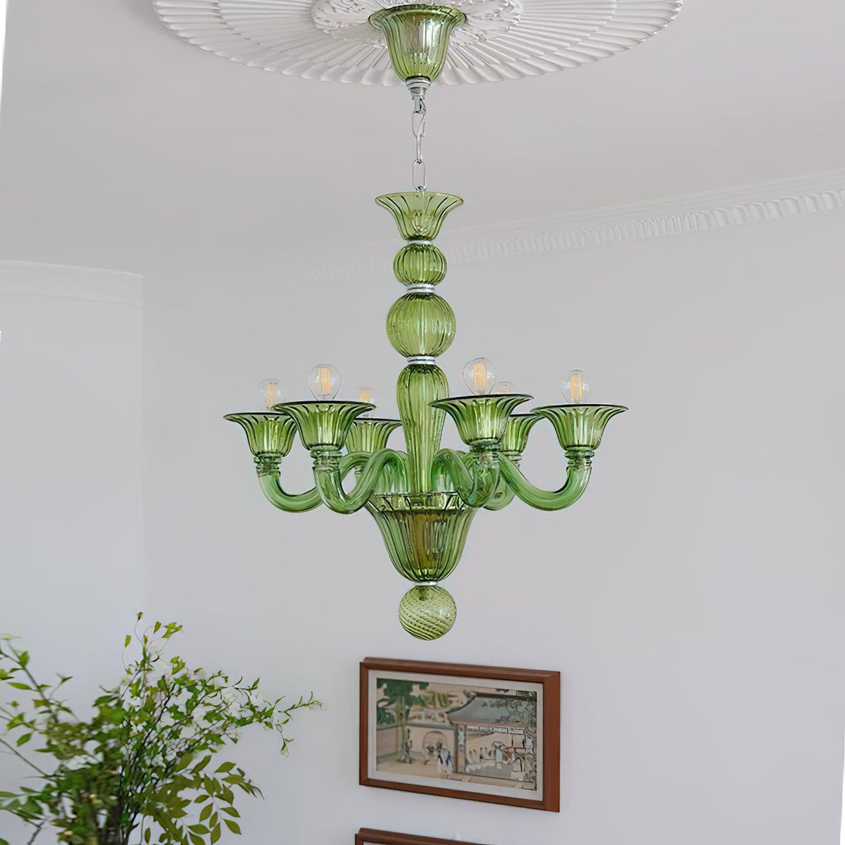 Calderis Glass Chandelier-Moonnatur