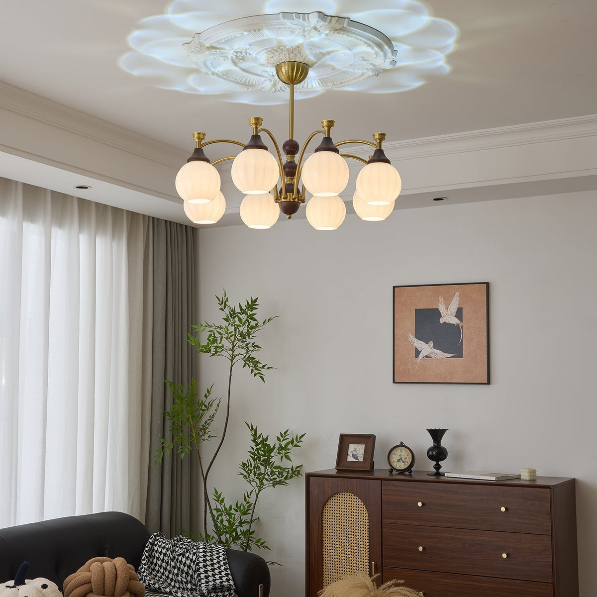 Ilvenis Wood Chandelier-Moonnatur