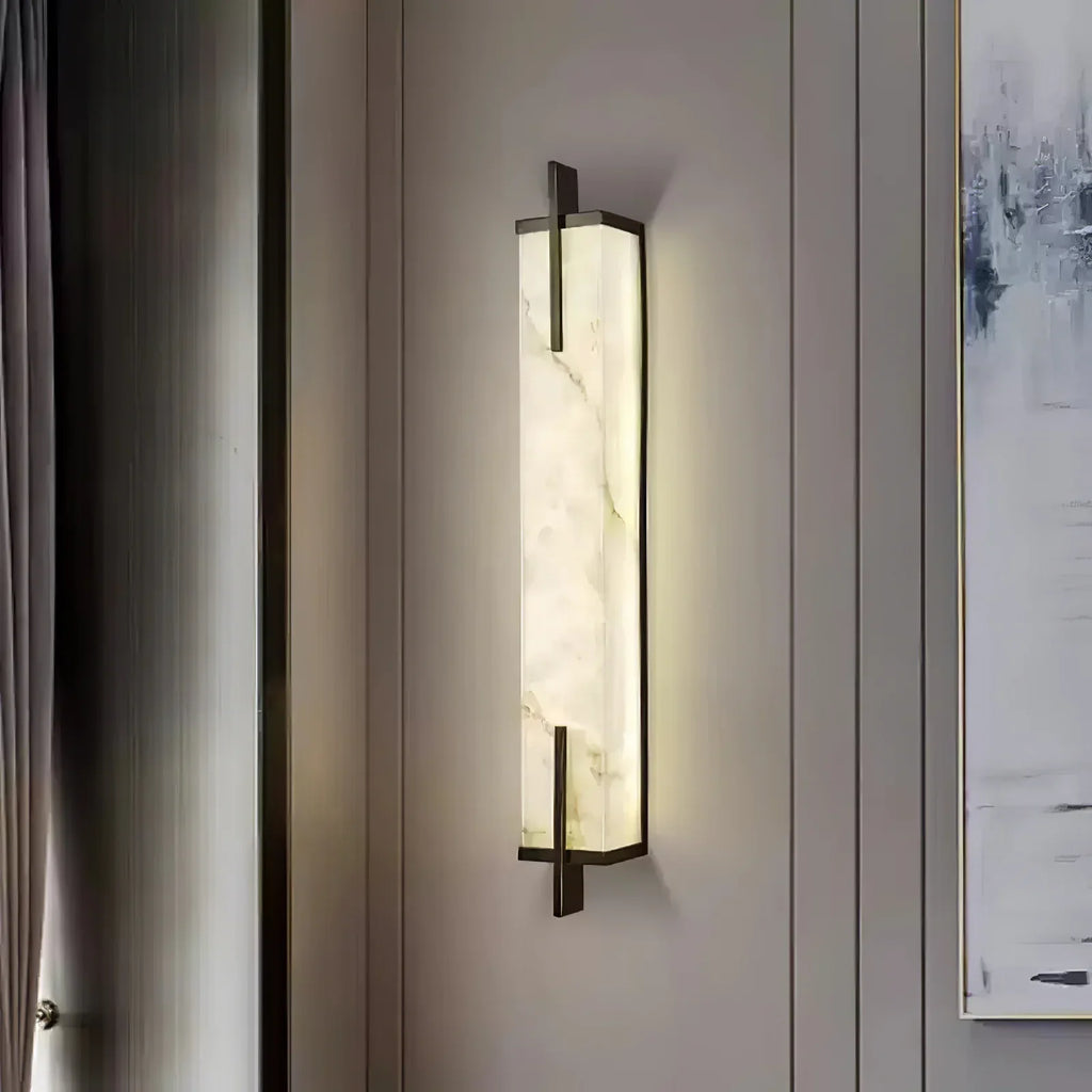 Deneloria Alabaster Wall Light-Moonnatur