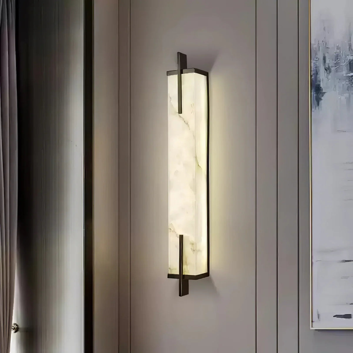 Deneloria Alabaster Wall Light-Moonnatur