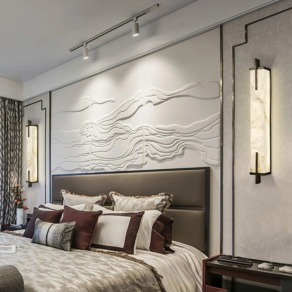 Deneloria Alabaster Wall Light-Moonnatur