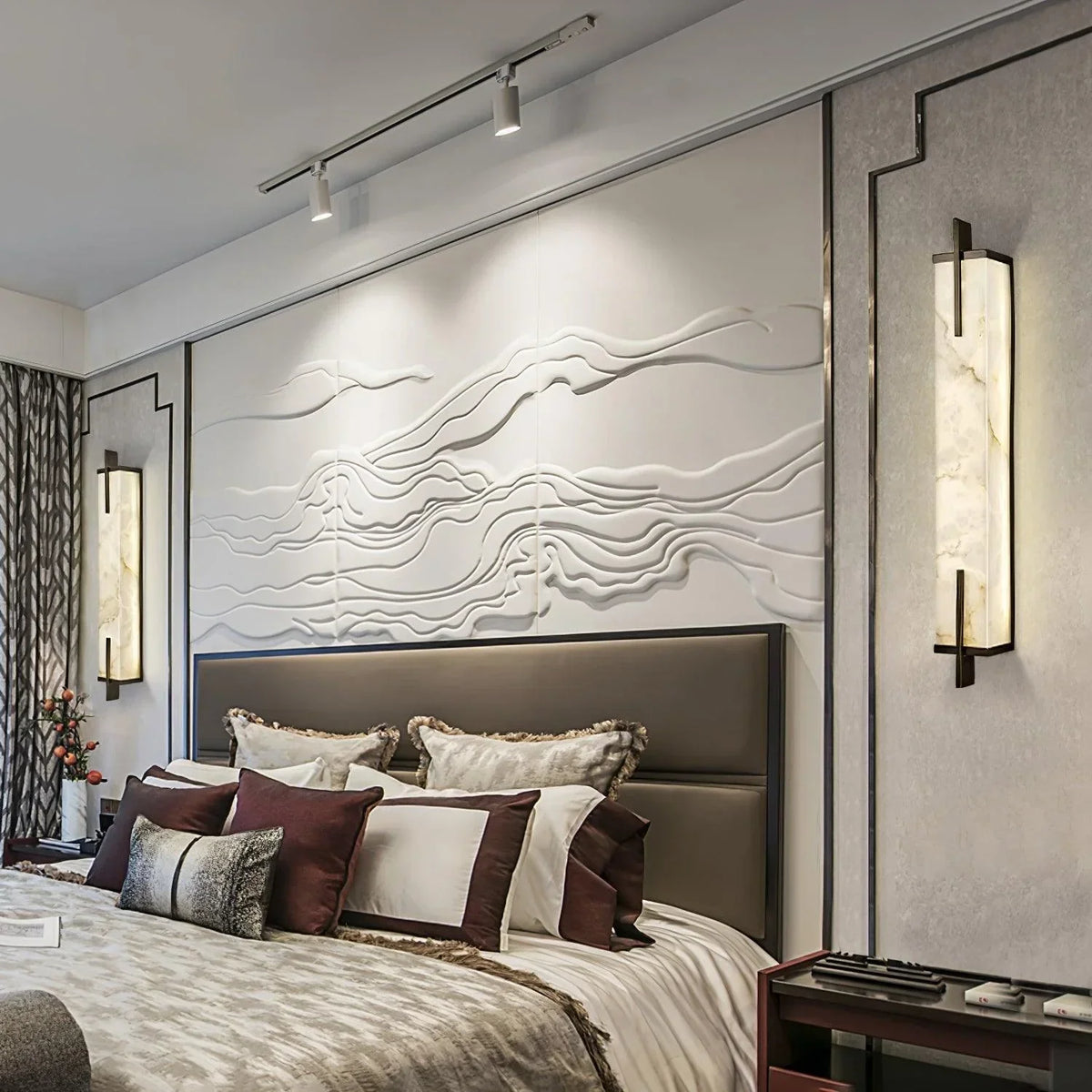 Deneloria Alabaster Wall Light-Moonnatur