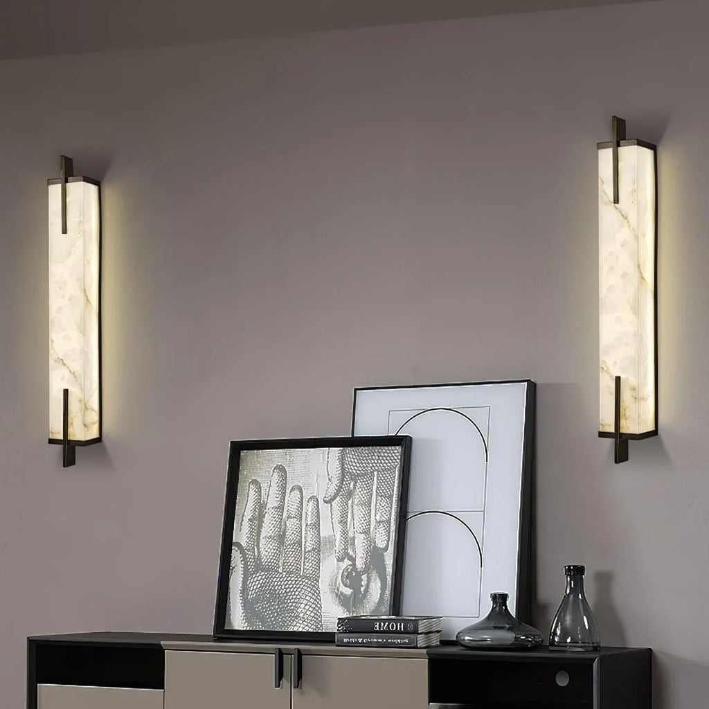 Deneloria Alabaster Wall Light-Moonnatur