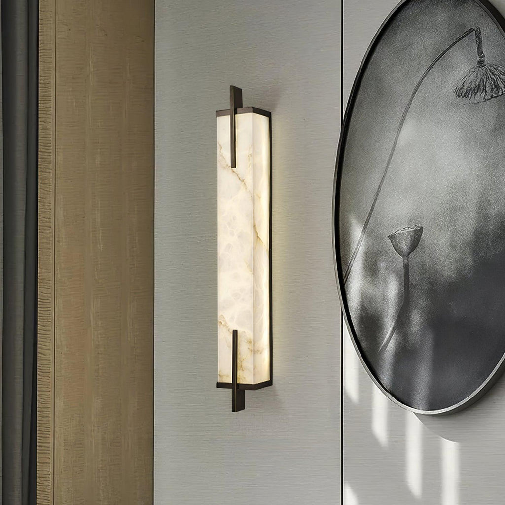 Farnelenelle Alabaster Wall Light-Moonnatur