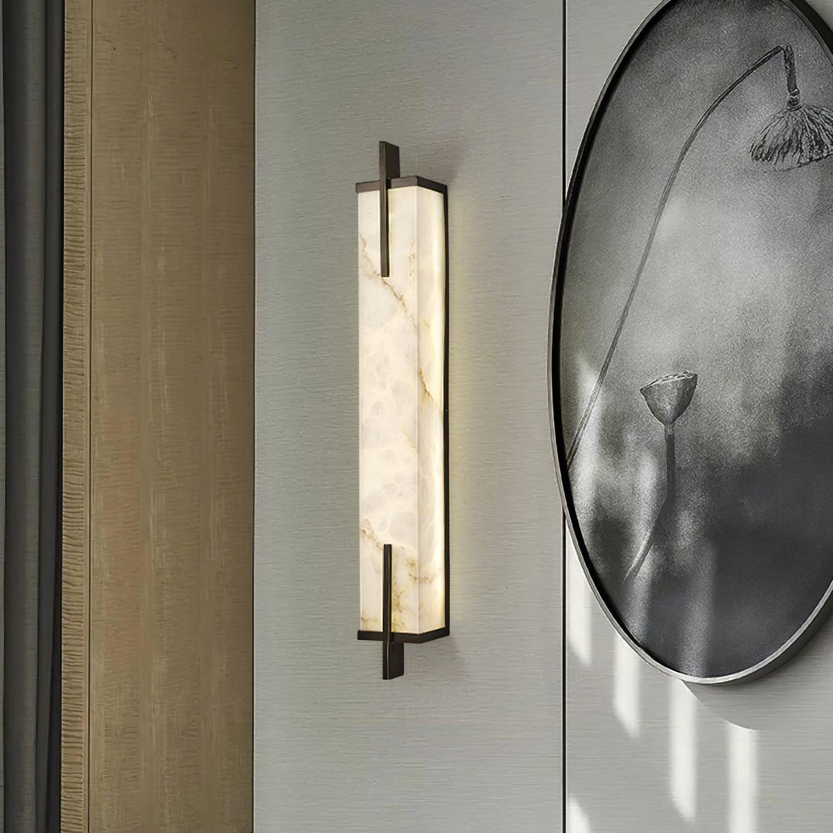 Farnelenelle Alabaster Wall Light-Moonnatur