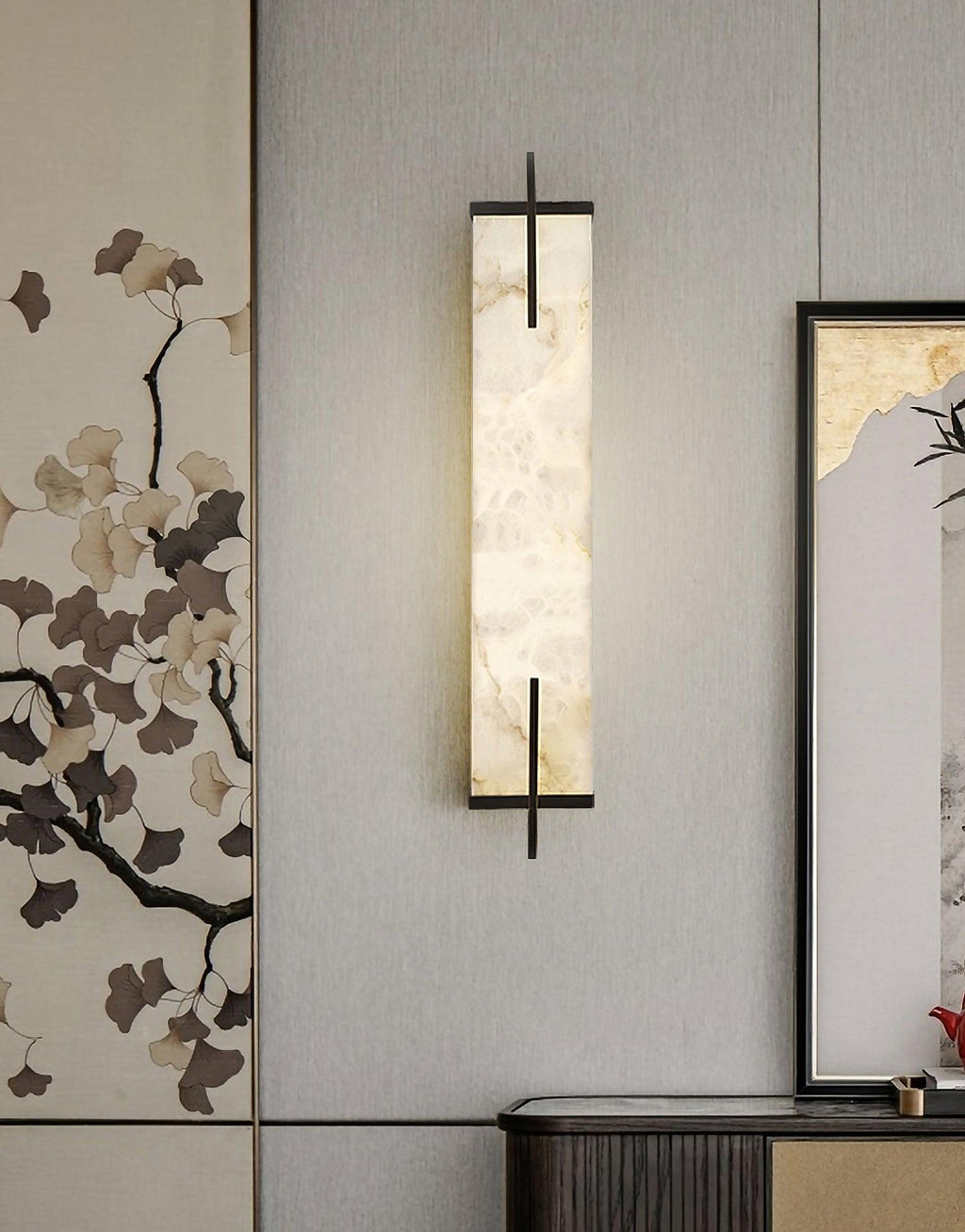 Farnelenelle Alabaster Wall Light-Moonnatur