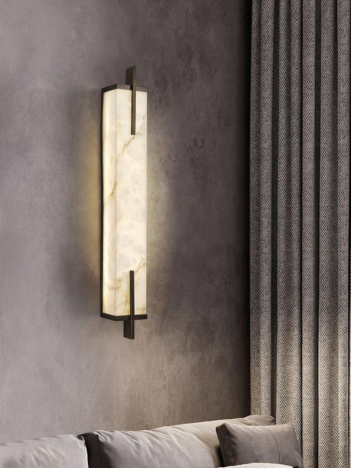 Farnelenelle Alabaster Wall Light-Moonnatur