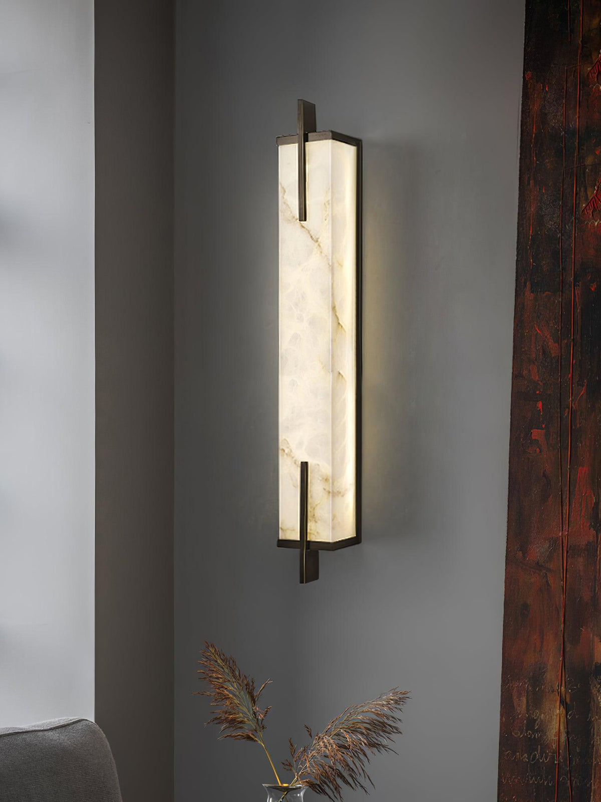 Farnelenelle Alabaster Wall Light-Moonnatur