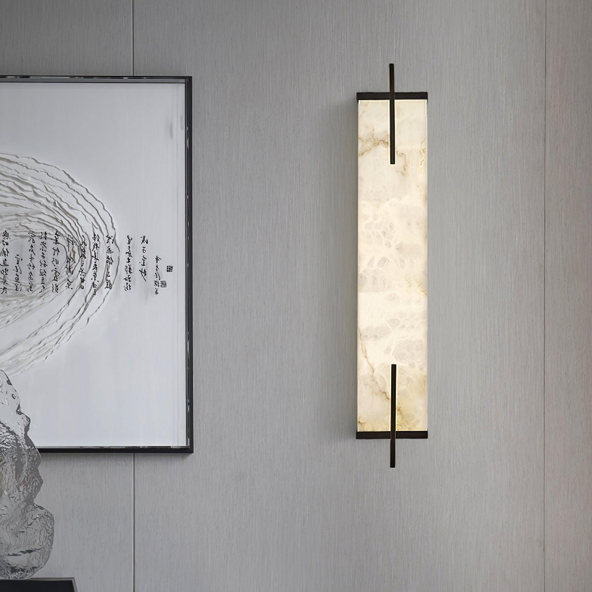 Farnelenelle Alabaster Wall Light-Moonnatur