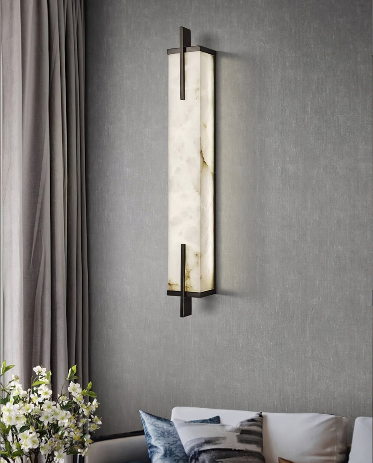 Farnelenelle Alabaster Wall Light-Moonnatur