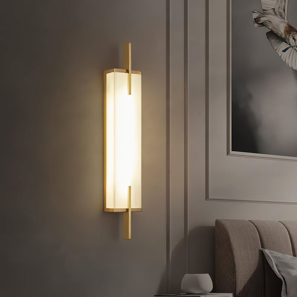 Deneloria Alabaster Wall Light-Moonnatur