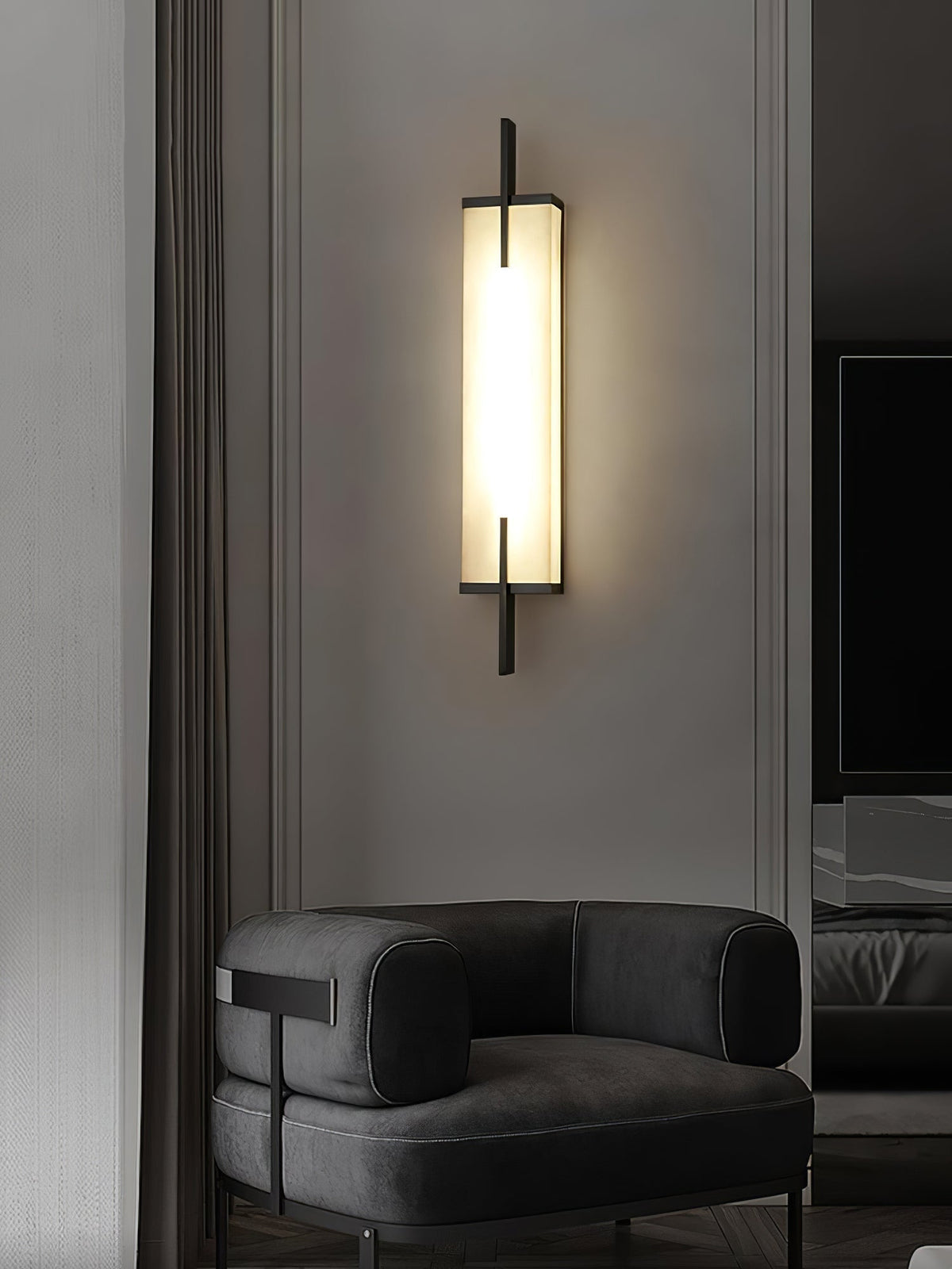 Farnelenelle Alabaster Wall Light-Moonnatur