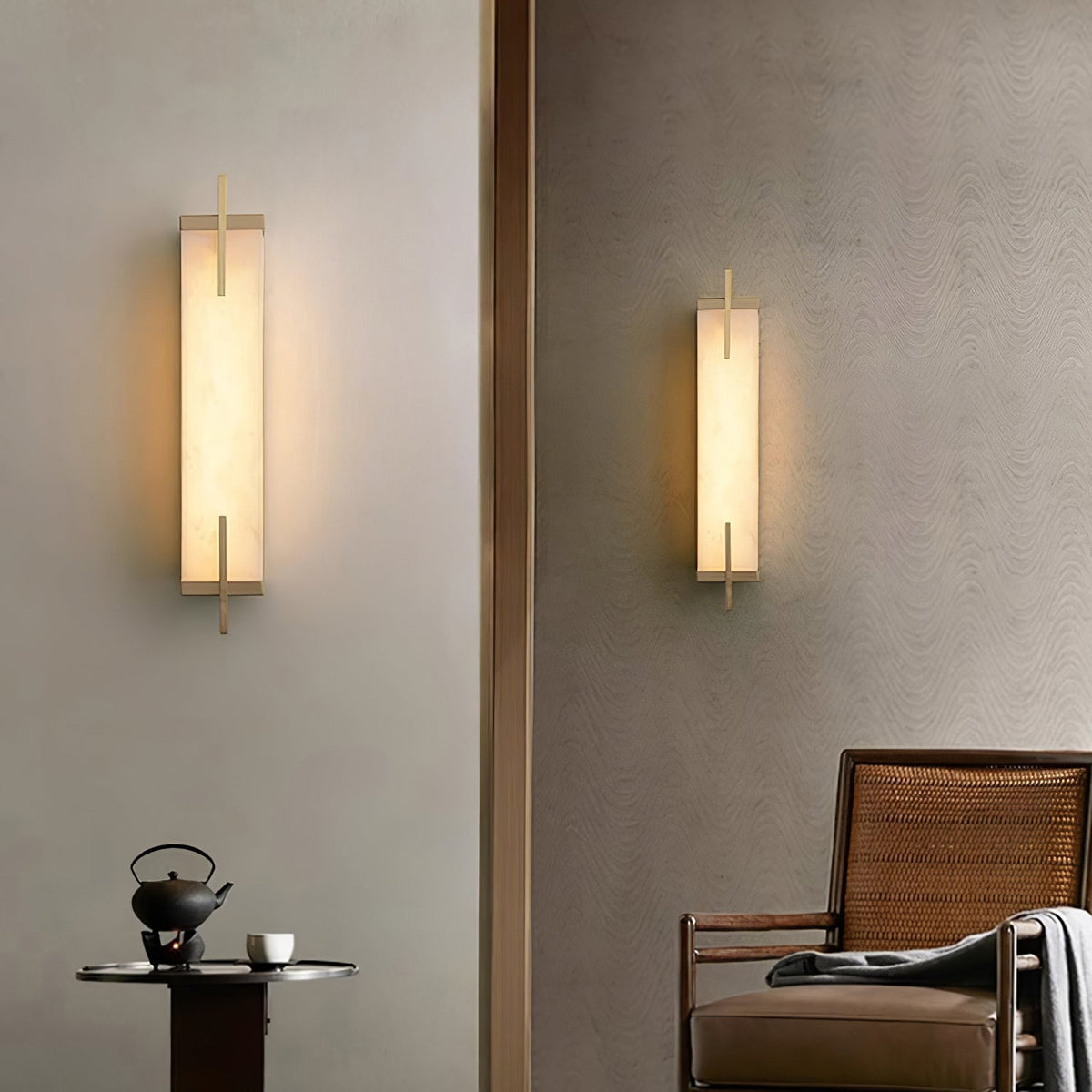 Deneloria Alabaster Wall Light-Moonnatur