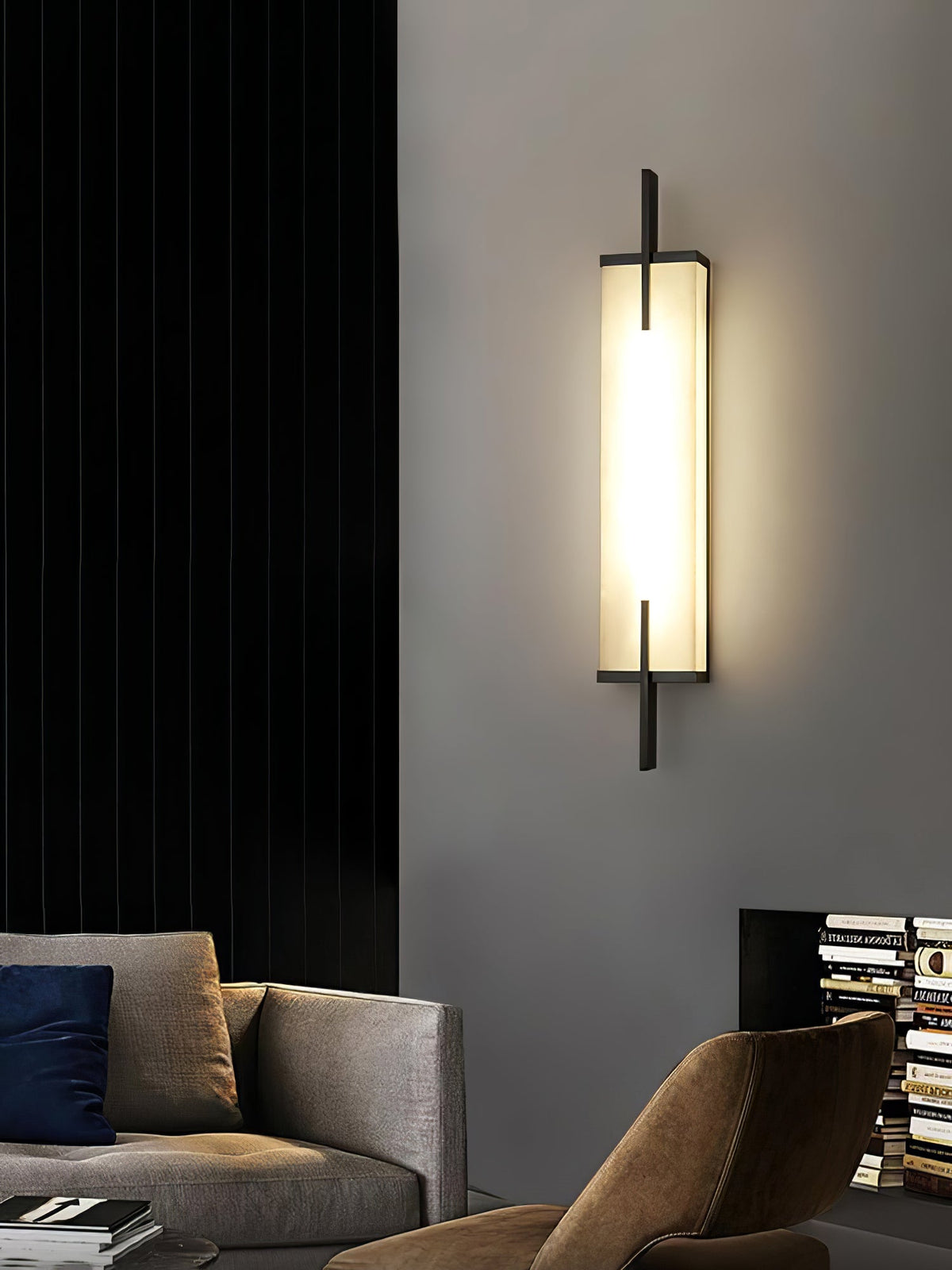 Farnelenelle Alabaster Wall Light-Moonnatur