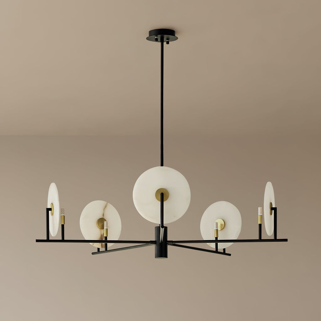 Whitenfern Alabaster Chandelier-Moonnatur