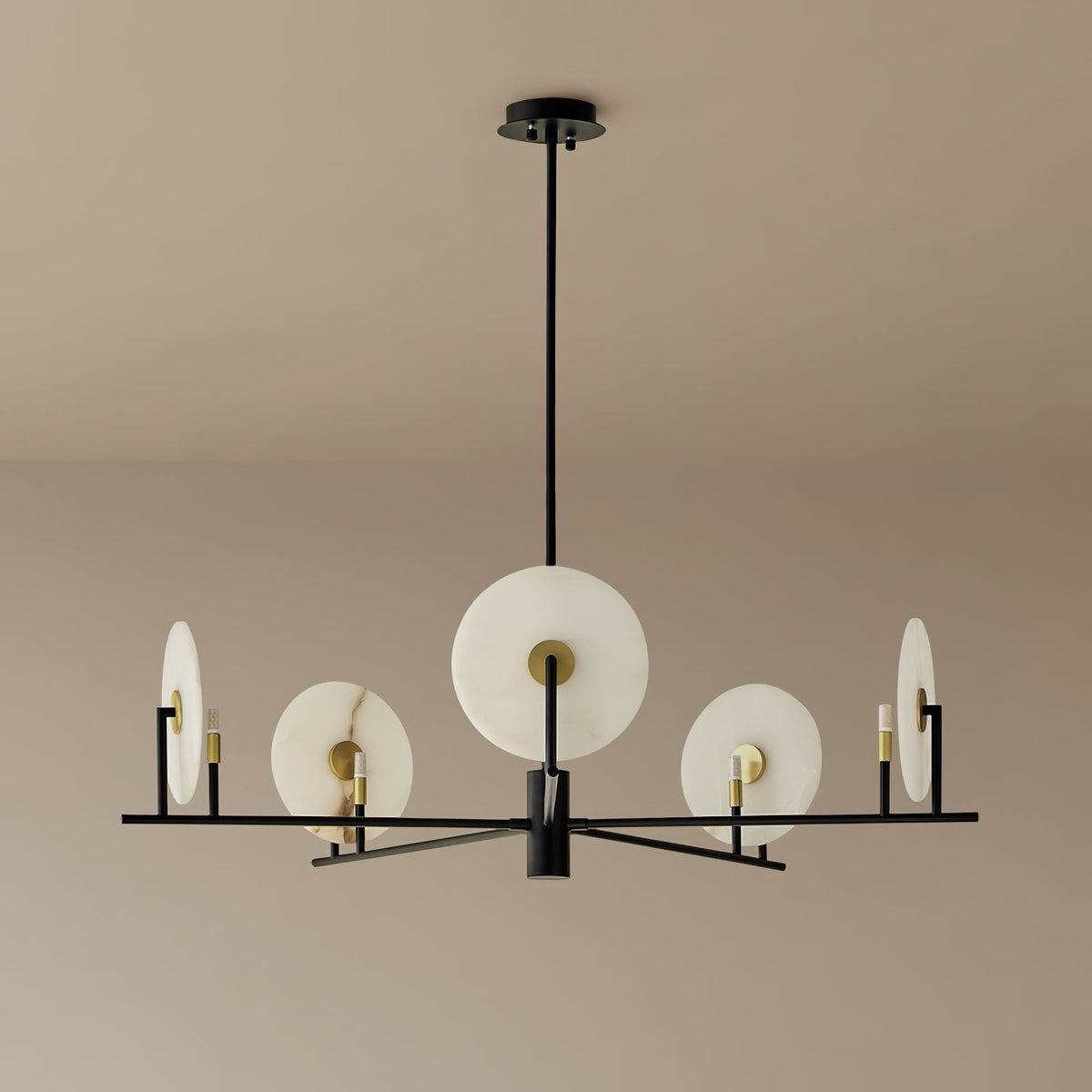 Whitenfern Alabaster Chandelier-Moonnatur