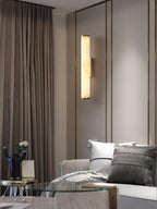 Baldenden Alabaster Wall Light-Moonnatur
