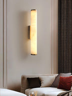 Baldenden Alabaster Wall Light-Moonnatur