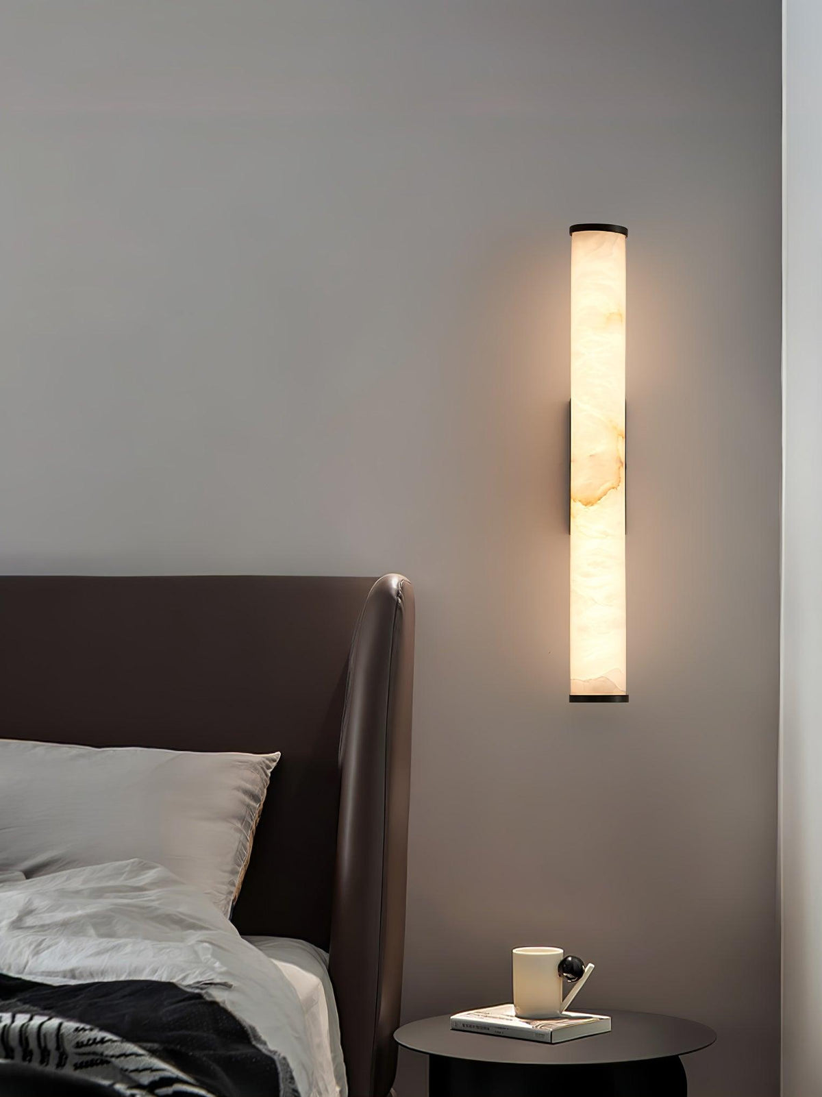 Baldenden Alabaster Wall Light-Moonnatur