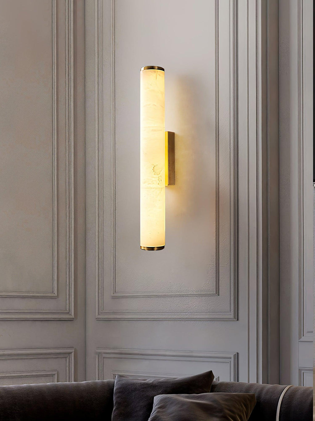 Baldenden Alabaster Wall Light-Moonnatur