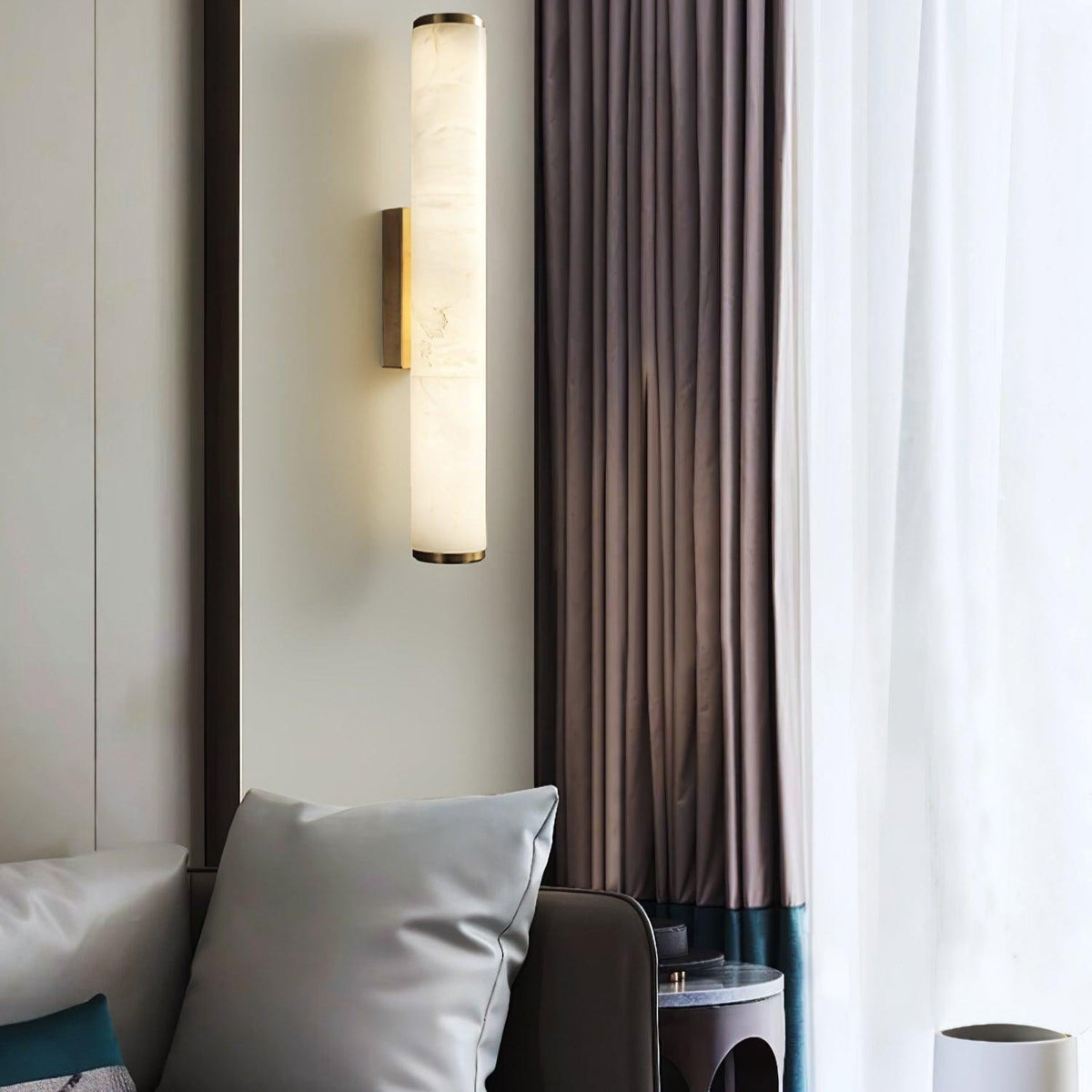 Faldenelis Alabaster Wall Light-Moonnatur
