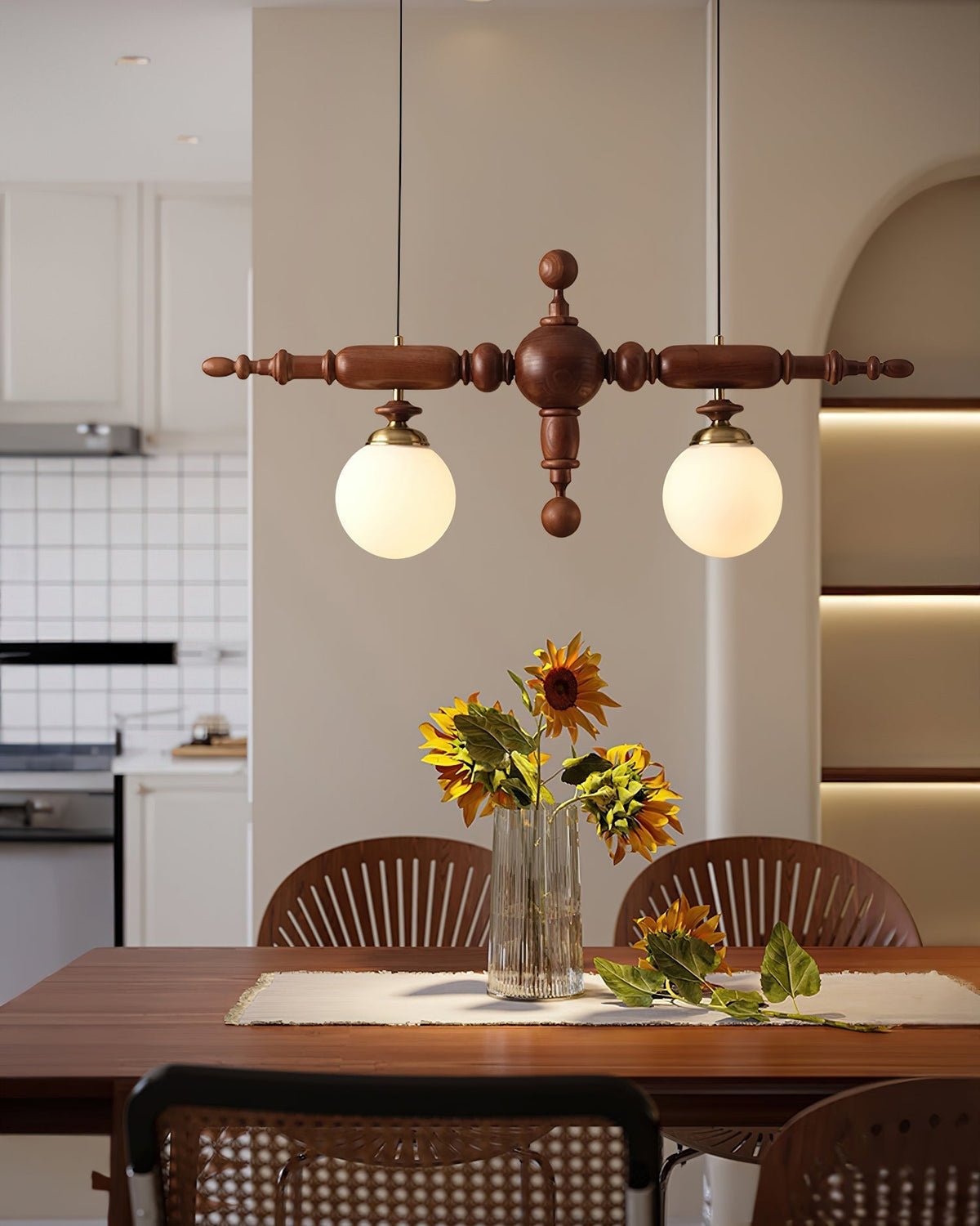 Erdenera Wood Pendant Light-Moonnatur