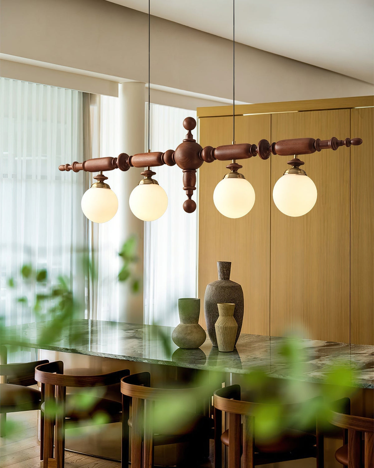 Erdenera Wood Pendant Light-Moonnatur