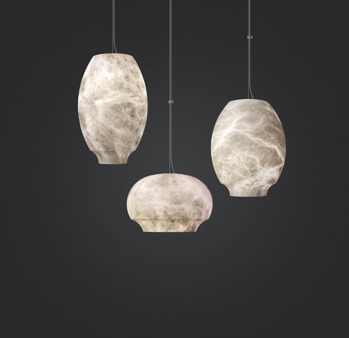 Avrendale Alabaster Pendant Light-Moonnatur